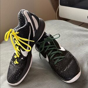 Nike Black Sneakers with Yellow and Green Accents